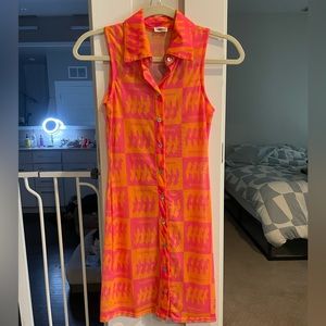 XS Inamorata Roxbury Dress- Pink Saffron Check